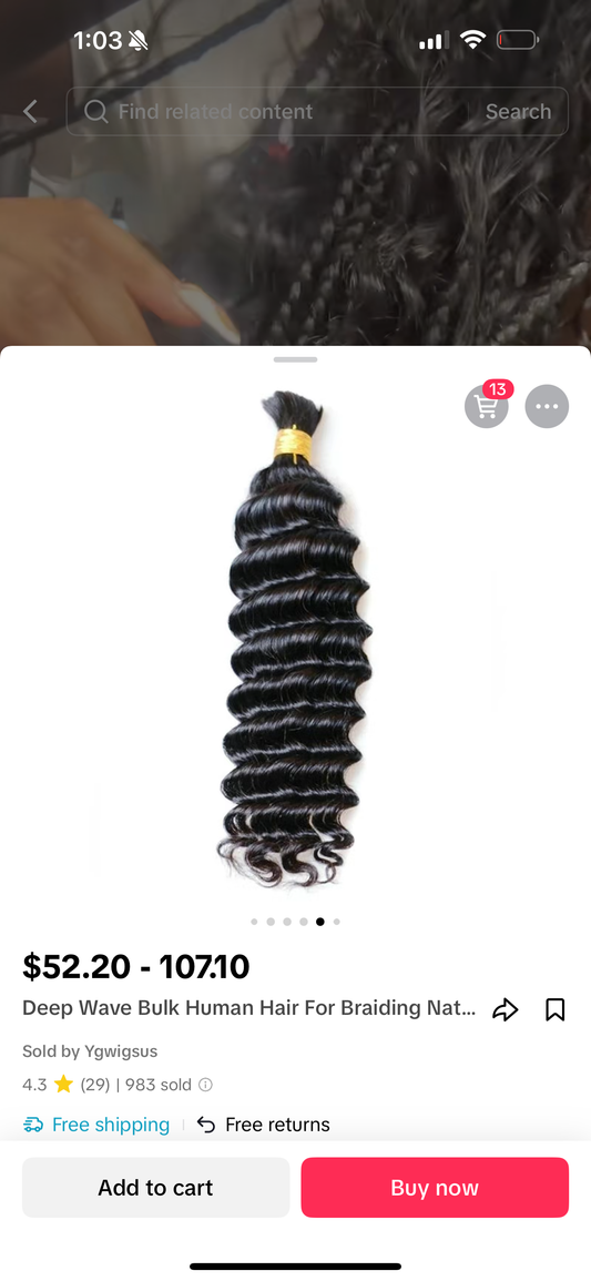 YG wigs bulk braiding hair